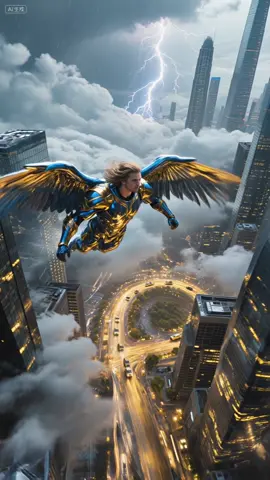 The archangel Michael fly to us #God #angel #archangelmichael #aigenerated 