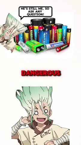 How the heck do batteries work? Let me explain you the basics behind them and the main different types🧪 #drstone #animefyp #senku #senkuexplains 