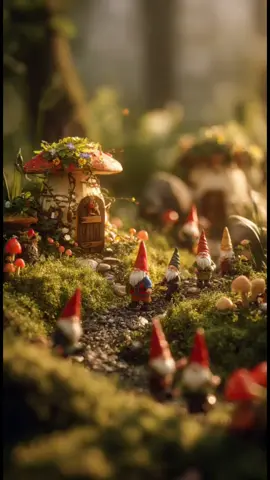 Whimsical Whispers of the Gnome Village! #aianimation #fantasy #gnomes #miniworld  #creatorsearchinsights 