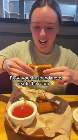 Not me gentle parenting my man 😂 (Don’t come for him. He the sweetest — he just has no filter.) #chilis #tripledipper #cheesepull #Relationship #marriedlife 