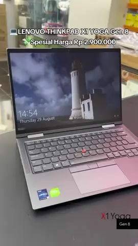 💻LENOVO THINKPAD X1 YOGA Gen 8 💸Spesial Harga Rp 2.900.000 Spesifikasi : Prosesor: Intel® Core™ i7-1365U vPro (cache 12 MB, hingga 5,20 GHz) RAM: 16GB DDR5 Penyimpanan: 512GB SSD M.2 NVMe Layar: 14” Full HD+ sentuh, dapat diputar 360° Fitur keamanan: Pengenalan wajah & pembaca sidik jari Grafis: Intel® Iris® Xe 📱Order : Whatsapp Admin Di Bio Profil 🇮🇩📦Seluruh Indonesia Kita Bisa Bantu Kirim. Pastinya dengan Premium Packing (Packing Kayu + Bubble Wrap 📍Offline Store: 🏢 Jl. Paris 2 (Ruko Komplek Fajar Permai No. AA1) Sebelum SMA Muhammadiyah 1 #LaptopMurah #SpesifikasiLaptop #TikTokTech #LaptopGaming #Fyp 
