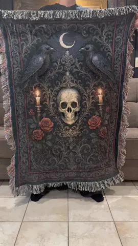 Please be nice! He loves making Goth art 🖤 #goth #gothgirl #blankets #gothtok 