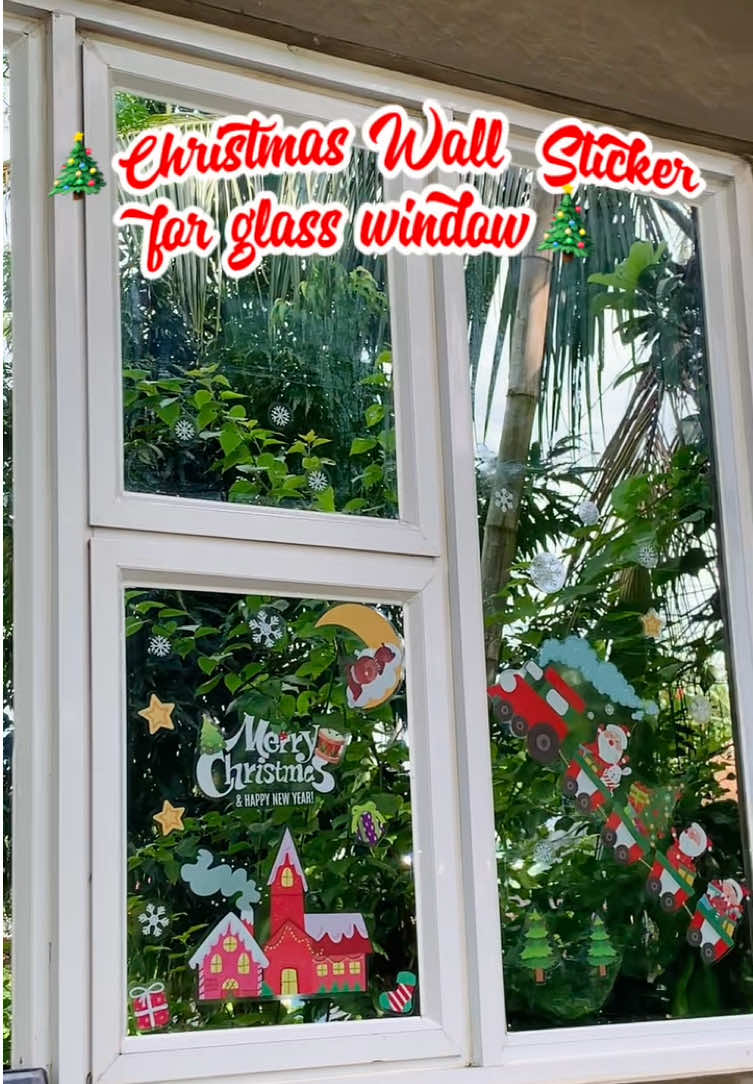 Christmas window sticker✨ #christmaswindowstickers #christmasdecor #christmassticker 