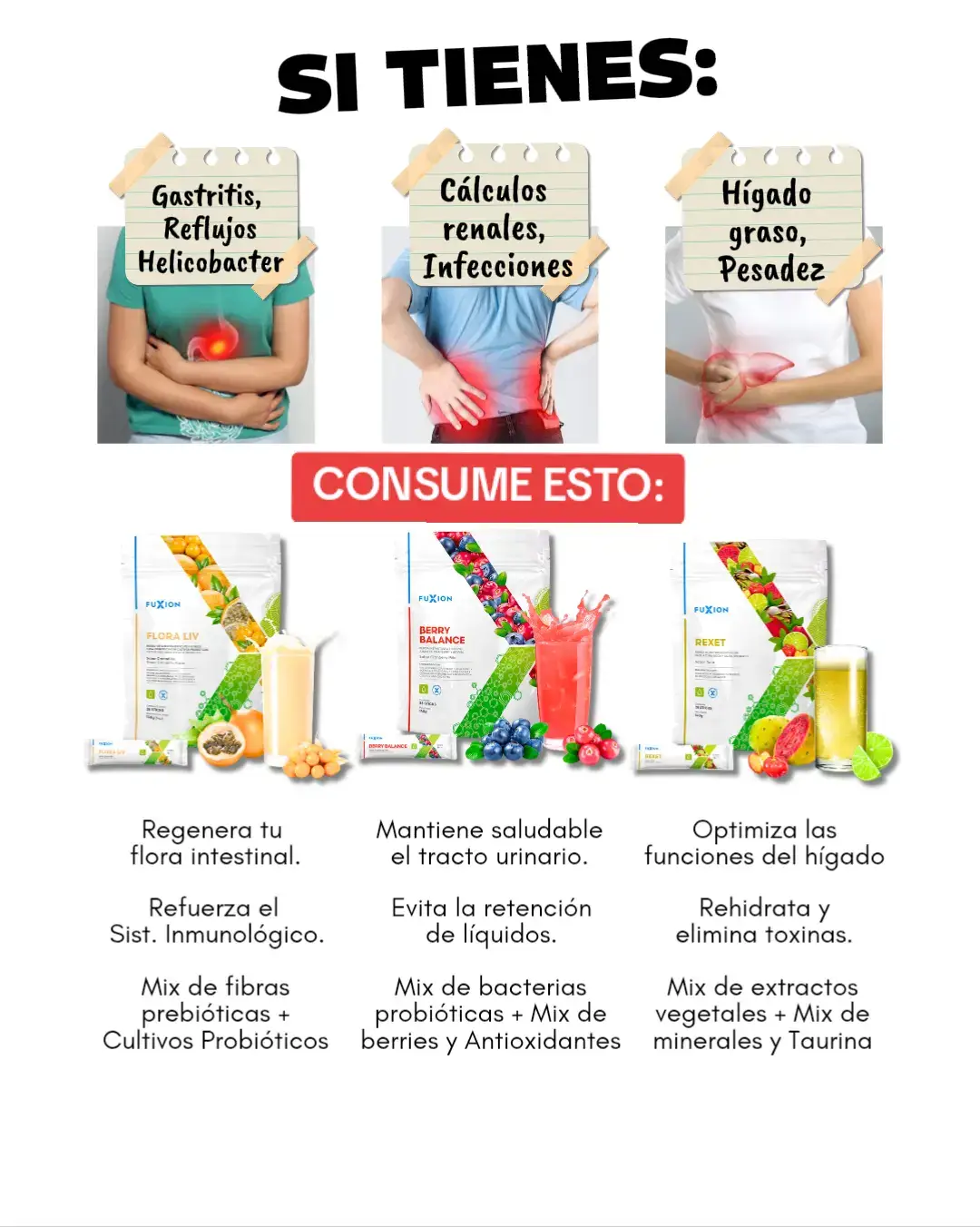 El Detox es un proceso natural donde el cuerpo humano se libera de toxinas ... Es por ello que gracias al proceso de limpieza y desintoxicación con los Productos Fuxion lograremos nutrir las células de nuestro organismo adecuadamente. FLORALIV: Apoya a mejorar el tránsito intestinal. BERRY BALANCE: Apoya la limpieza de riñones. REXET: Apoya la limpieza del hígado. #detoxfuxion #productosfuxion #detoxnatural #fuxion #fuxionestilodevida 