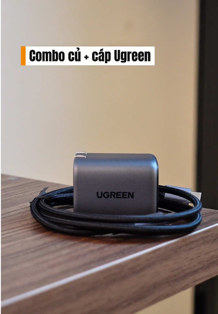 Combo củ sạc + cáp sạc chính hãng #thetrinh #ugreen #congnghe #Tech #review 