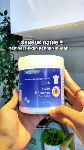 Zam Zam serbuk paling ampuh penghilang noda hitam/jamur pada pakaian, mampu membersihkan noda kuning akibat keringat dan juga tidak melunturkan warna pakaian🥰✨ #rekomendasi #laundry #baju #pembersih 