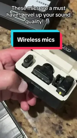 Level up, your sound quality with these wireless microphones comes with the rechargeable case your charger and adapter as well! Hit the link and get yours now #mics #wireless #microphones #backtoschool 