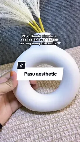 Tak sangka pasu kecik ni boleh ubah vibe content korang 🤍. #pasuaesthetic #pasuhiasan #dekorumah #hiasanrumah #content 