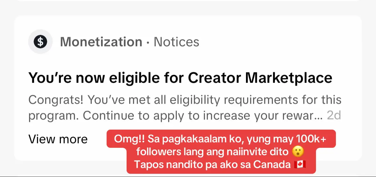 Thank youuuu TikTok One ❤️ sa totoo lang hindi ko pa alam kung paano talaga gagawin dito ✌🏻😅 #creatormarketplace #tiktokone #foryoupage  #monitization #creator 