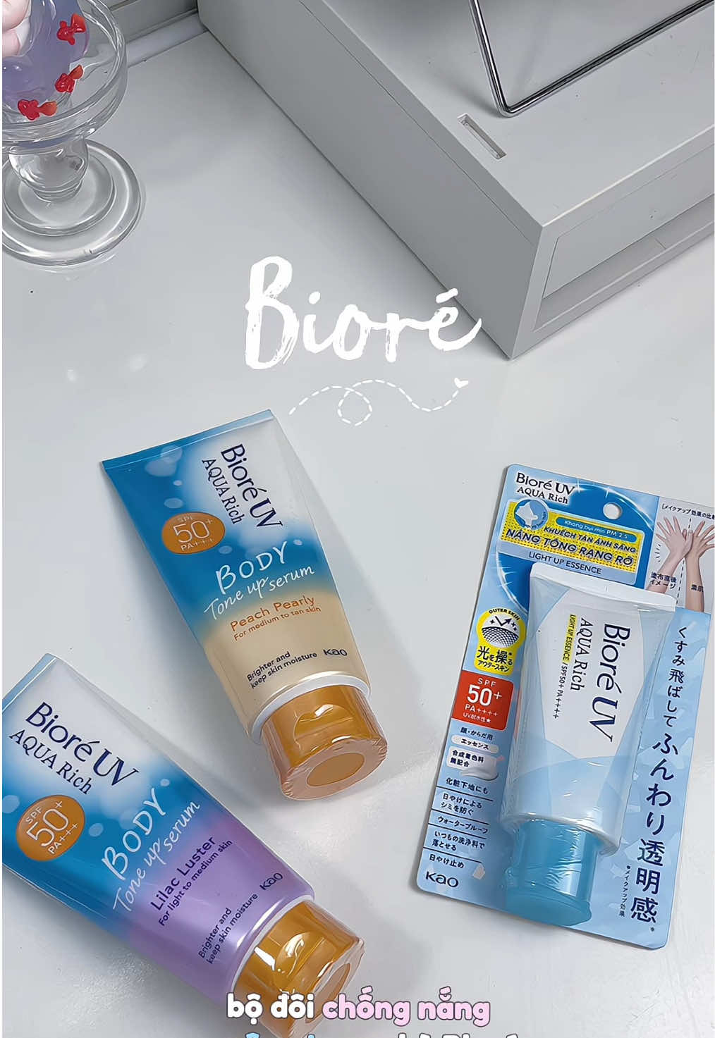 Bộ ba chống nắng Bioré - cho nàng tự tin diện đầm ngắn ngày hè #bioreuvaquarich #chongnangnangtong #donghanhcungbioré #vzone 