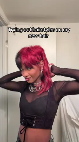 This was the night I got my hair done 😊 I love it.  -  #althair #mullet #blackgirlmullet #altblackgirl  #creatorsearchinsights 