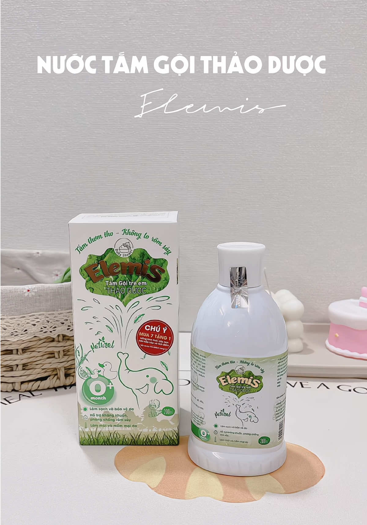 Chân ái mùa hè nè, không cần đun nước lá lỉnh kỉnh mà con vẫn có nước tắm thảo dược an toàn lành tính, phòng ngừa rôm sẩy nha #tamgoithaoduocelemis #elemis #tamgoichobe #nuoctamthaoduoc #mevabe 