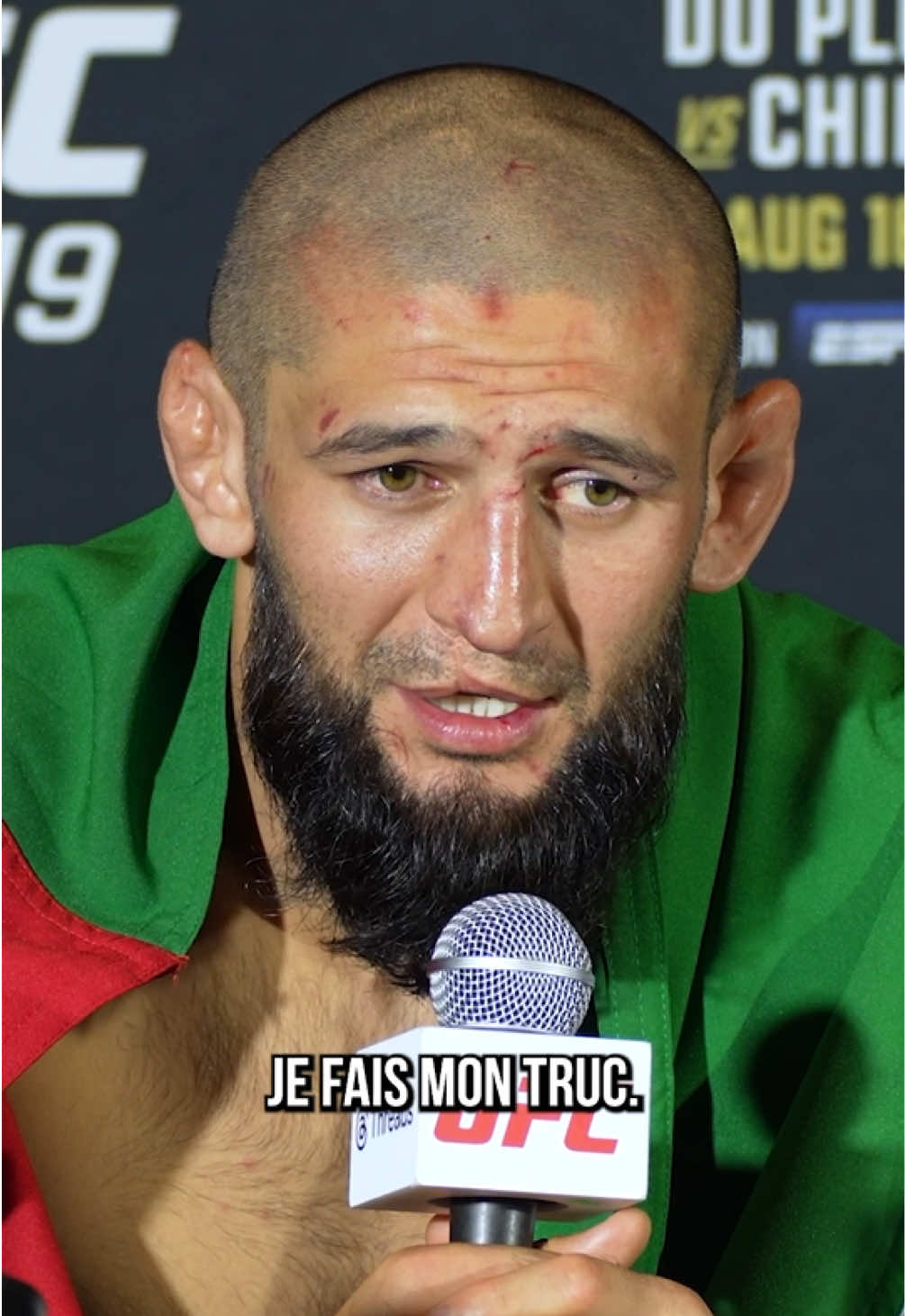 Khamzat Chimaev répond aux critiques 🗣️ #ufc319 #sportstiktok #pourtoi #khamzat