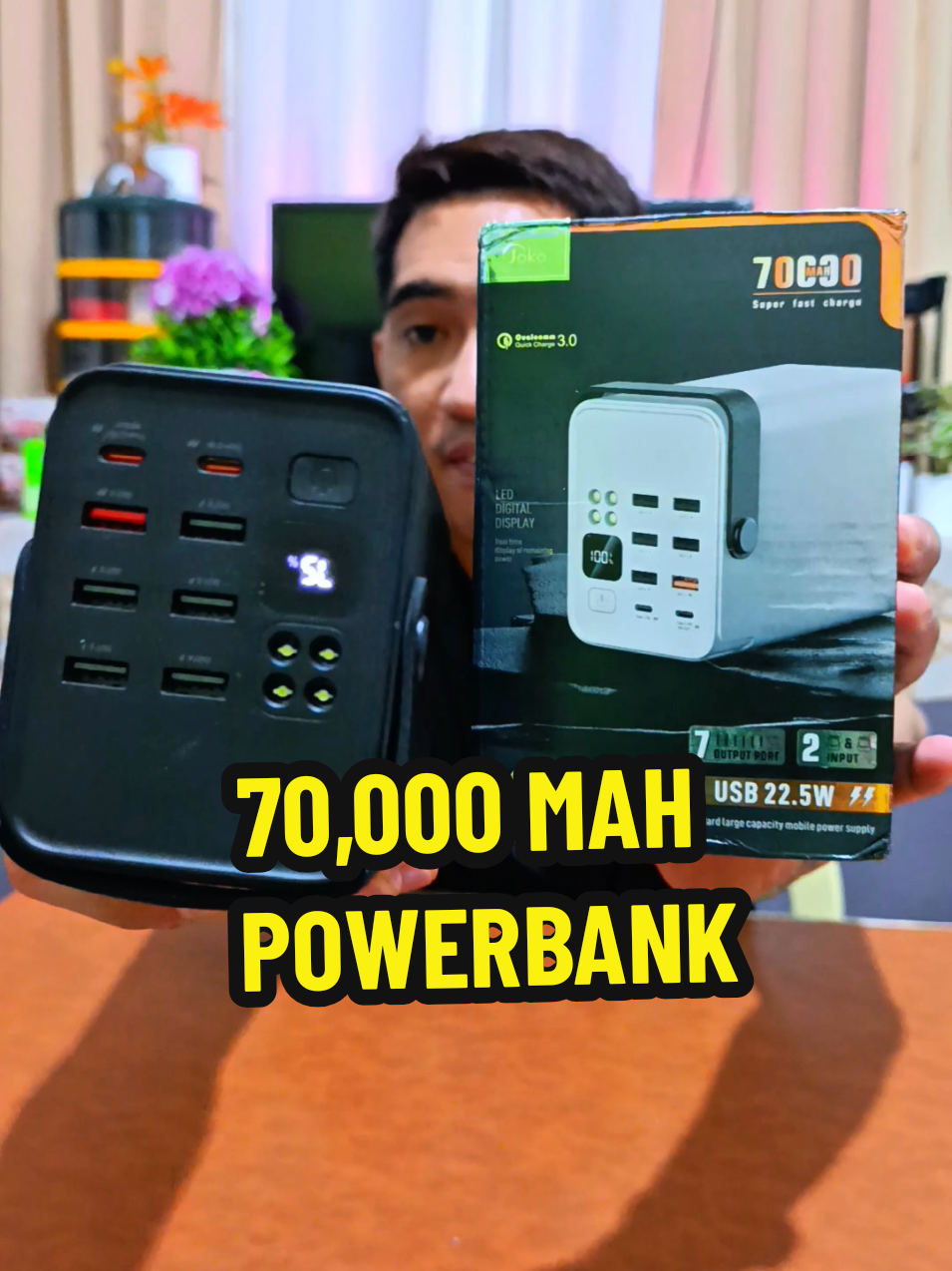 70,000 MAH POWERBANK For emergency & Outdoor Activities Order na #fyp #powerbank #70000mahpowerbank #Soarfly #trending 