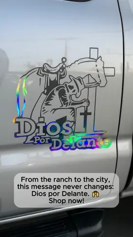 Stick it. Live it. Believe it. ✝️ #fyp #customdecals #stickersforcars #carstickers #truckdecals #automobileaccessories #cowboyPraying