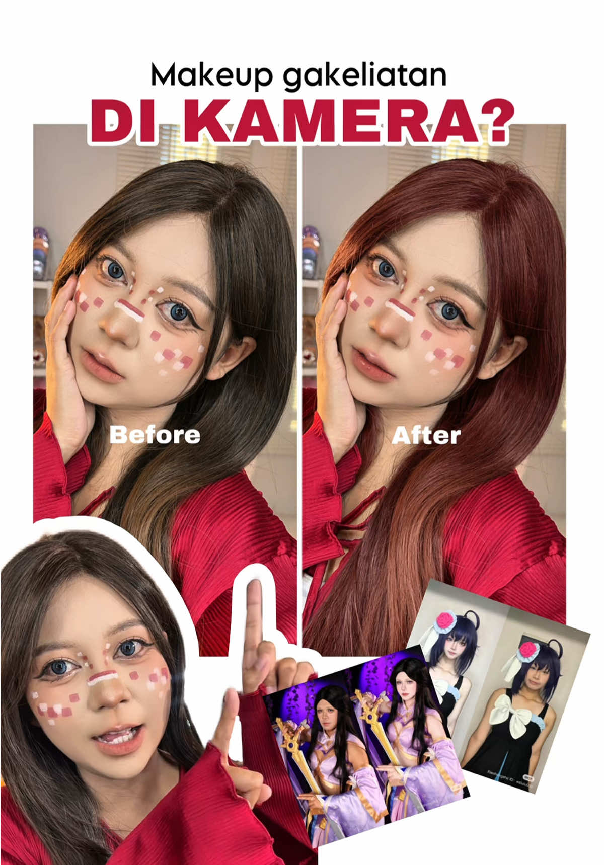 Makeup gakeliatan di kamera? Pake cara ini aja! #douyin抖音 #meitu 