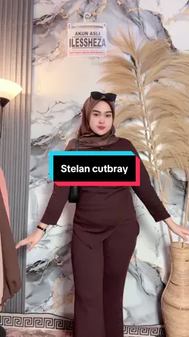 KIERA SET CUTBRAY RIB KNIT #oneset #setelanwanita 