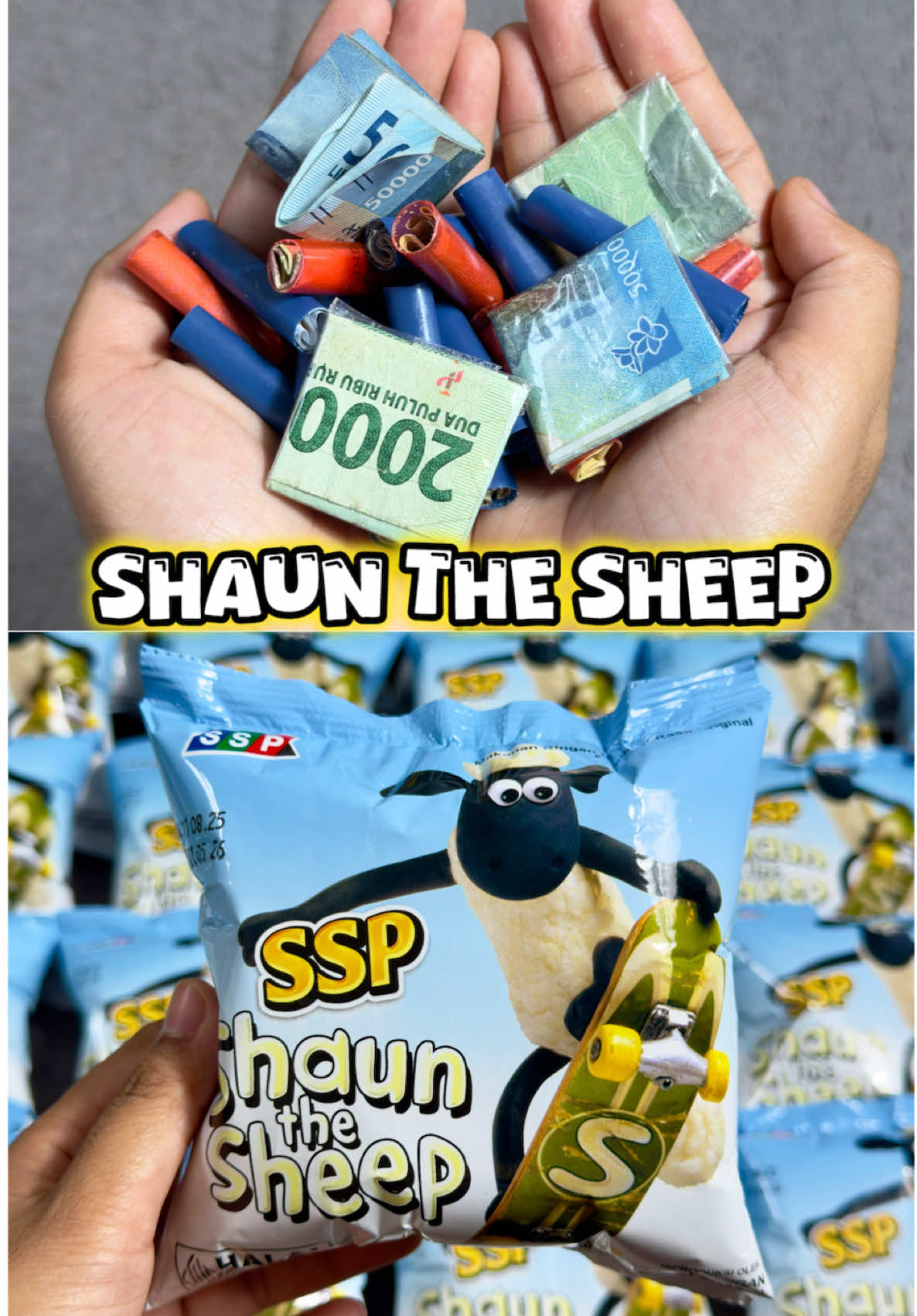 Unboxing ciki shaun the sheep berhadiah!!! Menang banyak nih celo #cikiberhadiah #snackberhadiah #shaundthesheep #chikiberhadiah