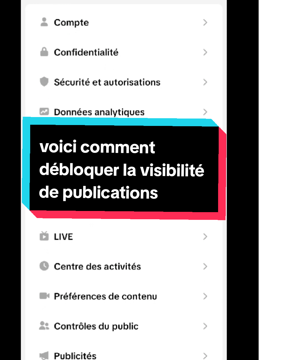 voici comment débloquer la visibilité de vos publications une astuce à ne pas rater qui est très important pour vos futurs publications #videoviral #visibilité #fouryoupage 