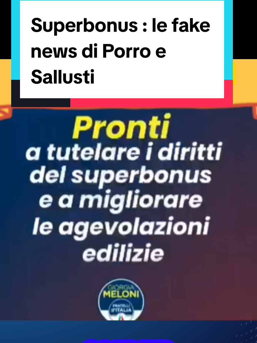 Superbonus : le fake news di Porro e Sallusti  #superbonus #m5s #movimento5stelle #sallusti #governo #politica 