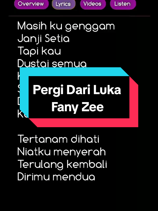#pergidariluka #fanyzee #lyrics 