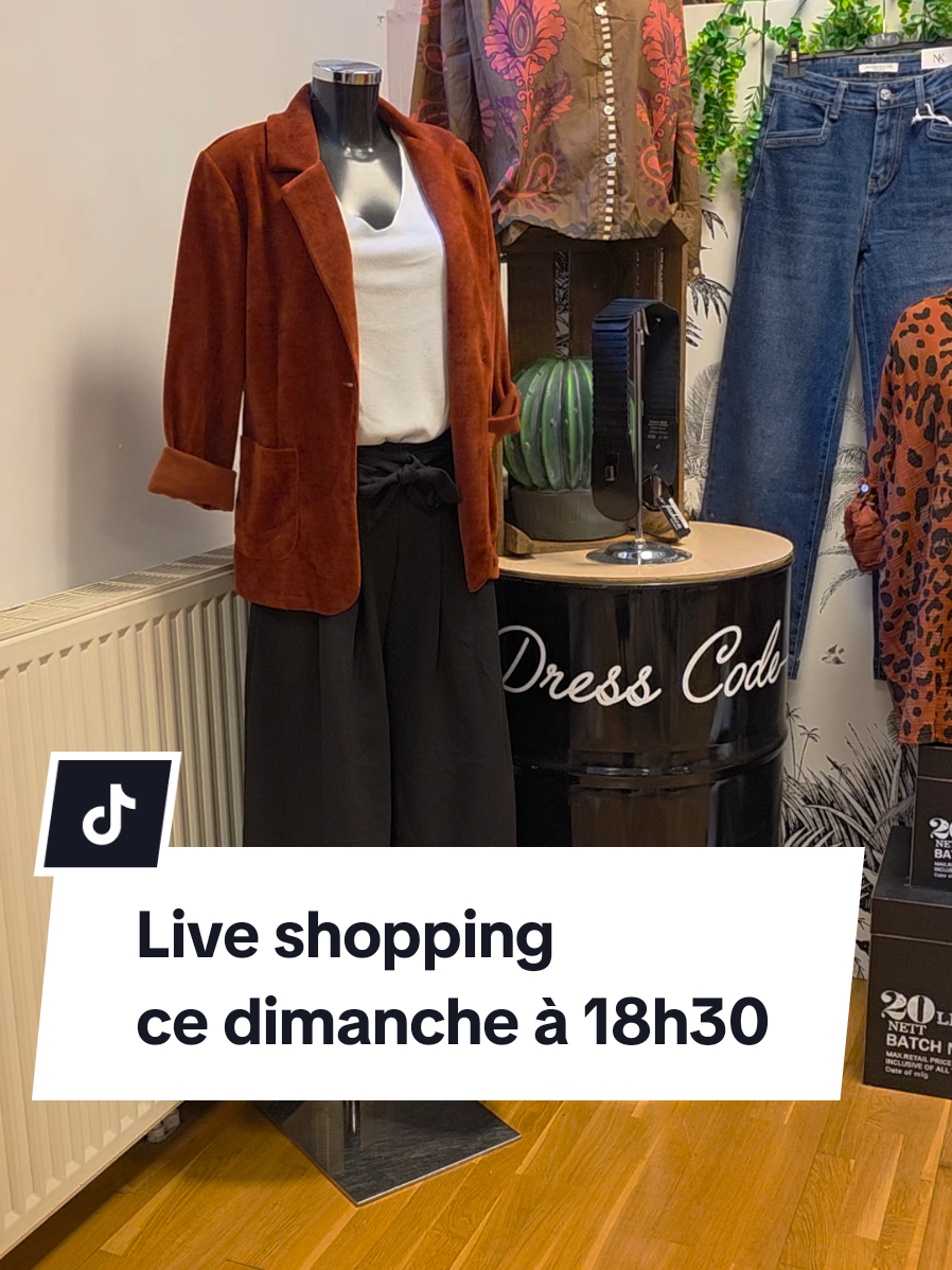 Live shopping nouvelle co ce dimanche 17 août à partir de 18h30 🥰 #liveshopping #dresscodegap #shopping #live #vetementsfemmes 