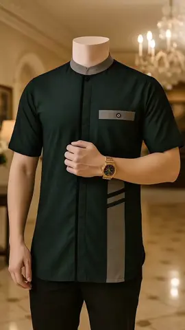Kemeja Koko 2025 Kurta Pria Dewasa 2025 Kemko Malik Kemko Muslim Lengan Pendek Bahan Katun Toyobo Fashion Pria Keren Simpel Kekinian Size M-5XL