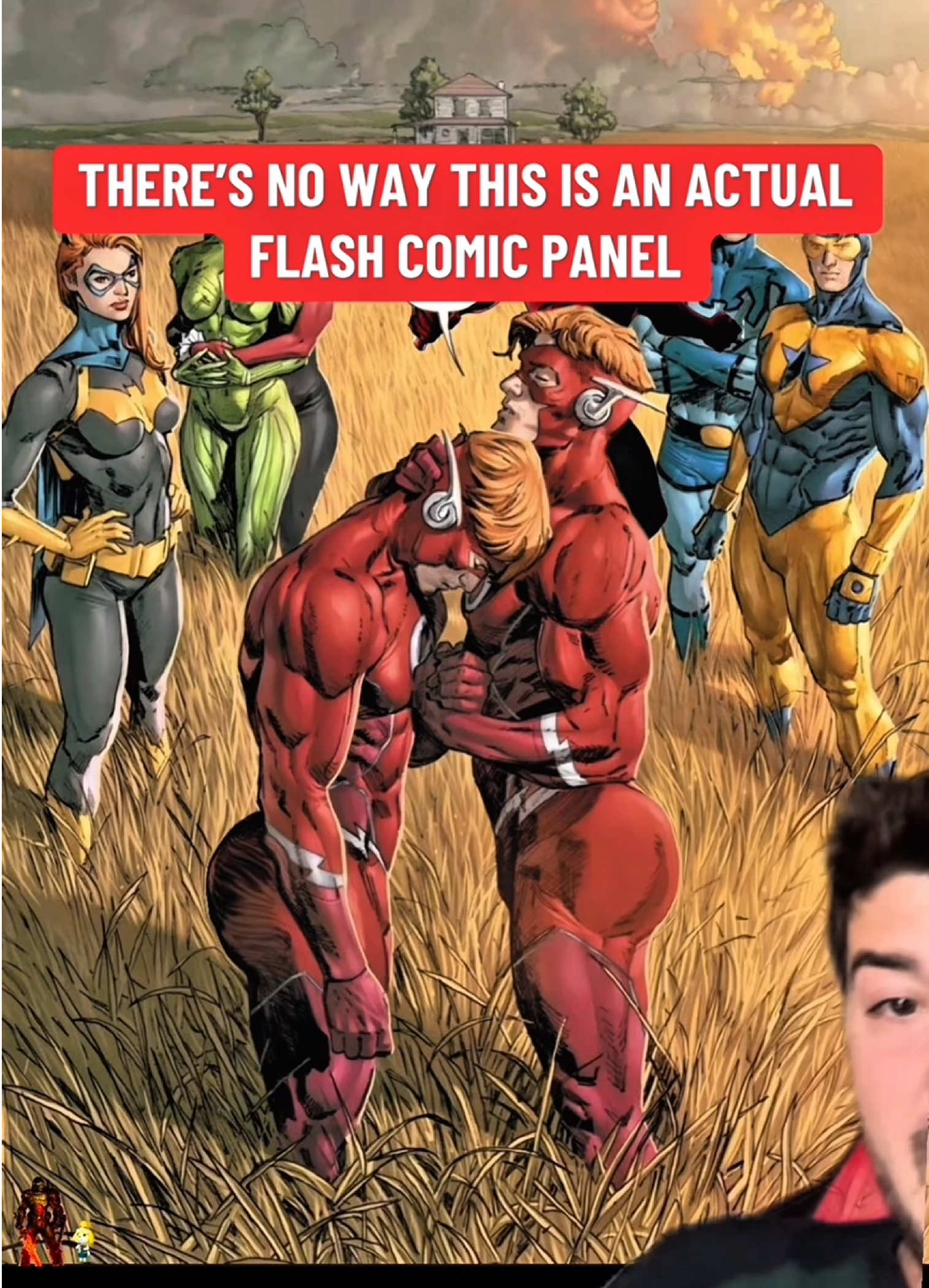 Wally West and Barry Allen The Flash caked up 😂 #anime #animetok #animefyp 