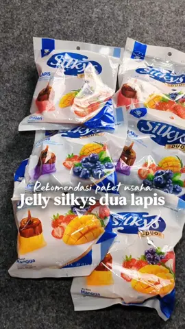 siapa yg udah coba, demi apa ini enak lohh. bisa dijadiin paket usaha kecil²an juga 😍 #jellydualapis #jellyfruit #jellysilkys #silkysduo #silkysduopuding 