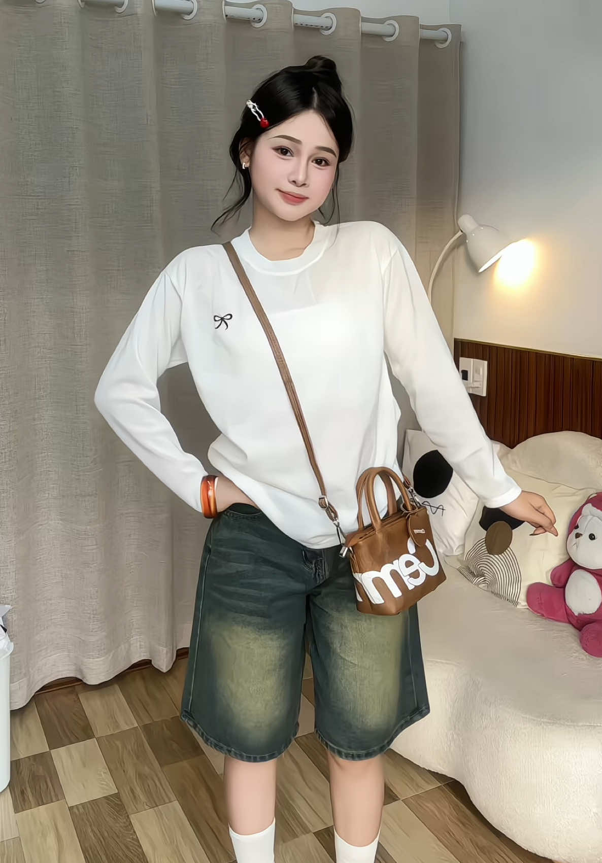 Siu ưng em quần này #review #quanshortjean #quanjeanlung #feelfreeshopping #thoitrangnu 