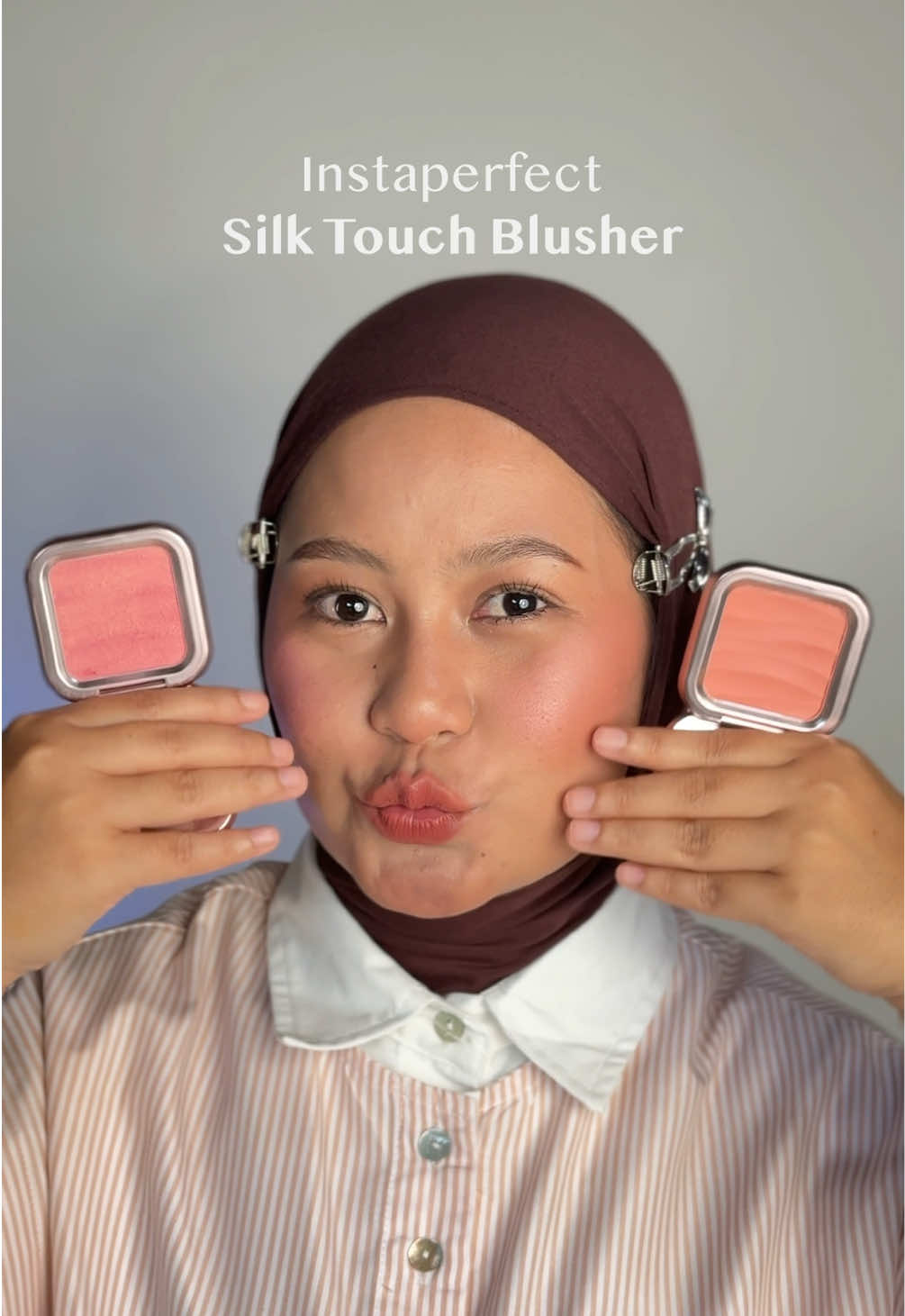 Blush on tercantik yang aku punya. Lumina 💖✨ vs Eclat 🍑 @Instaperfect  #blush #blushon #blushhack #instaperfect #makeup 