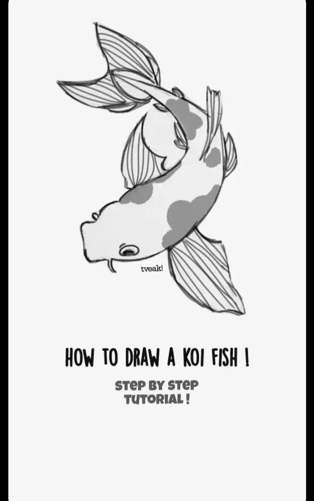 draw a koi fish in just 6 steps! 🌷 #sketch #artblock #drawingideas  #stepbystep #art 