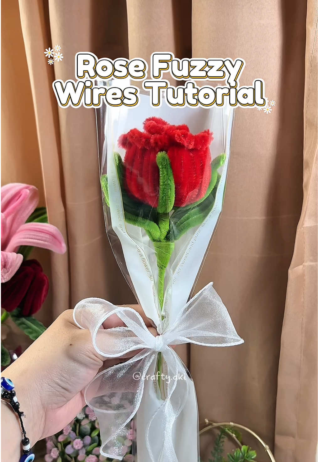 ROSE FUZZY WIRES TUTORIAL 🌹🥀 #fuzzywire #fuzzywire#fuzzywireflowers #fuzzywirebouquet #fuzzywireflower 