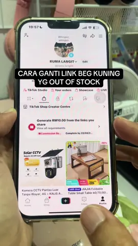 Cara ganti #link #begkuning yg #outofstock #affiliate #affiliatetiktok 