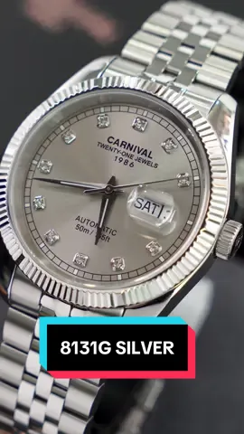 Màu Silver mới cóng 🔥🔥Đẹp, Đẹp, Đẹp…cái gì quan trọng thì nói lại 3 lần 😆 #carnivalwatch #donghonam #carnival8131g 