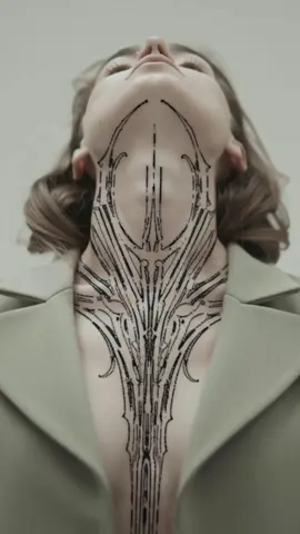 Dark ornamental tattoo idea for neck. #darkornaments #cybersigilismtattoo #tattooideas #yyctattoo #canadaartist 