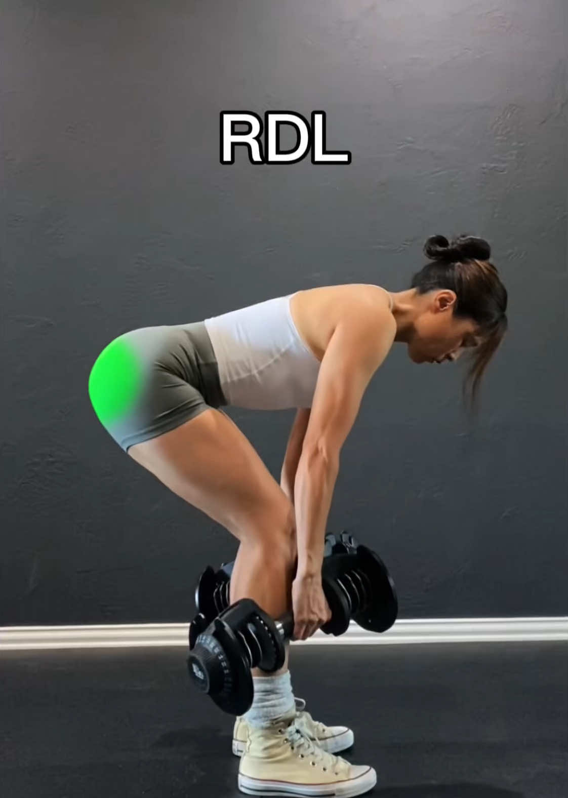 RDL Tips: ✅ Stance Check: Keep your feet hip-width apart-avoid going too wide for better stability. ✅ Tuck the Pelvis: Slightly tuck your pelvis to engage your core and maintain a neutral spine. ✅ Neck Neutral: Keep your gaze down to align your neck with your spine-don't lift your head! ✅ Weights Close: Keep the dumbbells close to your body to minimize lower back strain. #homeworkout #workoutathome #gluteworkout #legday #lowerbodvworkout     