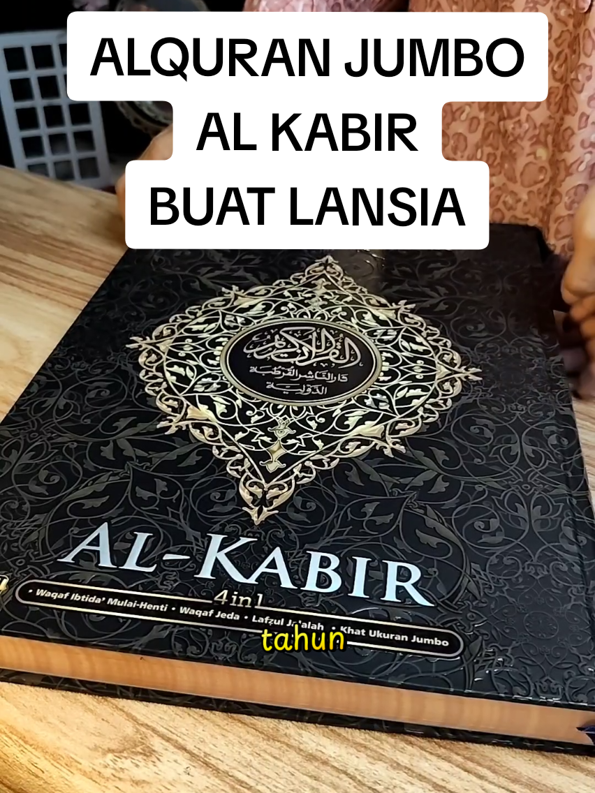 Alquran besar Al Kabir  ini hurufnya jumbo , nyaman dibaca lama- lama, apalagi buat lansia yang penglihatannya mulai menurun, buruan cekout ada promo #Alquranjumbo #alquranbesar  #lansia  #alquranmurah  #alqurankarim  #mushafalquran  #mushaf 