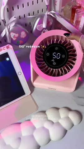 finally got my pink desktop lighting fan from @Orashareph 🎀✨ #orashare #pinklover #orasharedeskfan #deskfan #fyp 