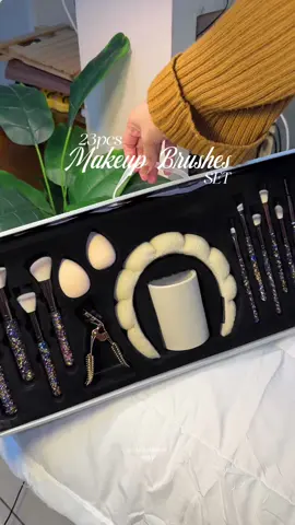 ohh, to received a huge makeup brush set with accessories!🤩 this a perfect gift for yourself gurlies~!✨ #makeupbrushes #makeupbrushset #makeupbrush 