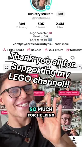 I can’t thank you all enough for all the support you have shown my LEGO page! I truly don’t know why but this channel has done  so much for me physically and mentally ❤️#creatorsearchinsights #legotiktok #legotok #thankyou 