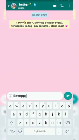⊹   𓈒 ࣪  𖥻 🎀🪞PiOpI MiNtA Pr    ʾ   𝅃   ࣪  ᘊ ib : yang merasa maaf guys jarang up #bissmillahfyp #lewatberanda #pov #fakechat #whatsmock 