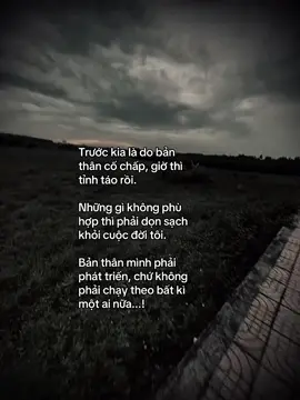 Trước kia là do bản thân cố chấp, giờ thì tỉnh táo rồi. Những gì không phù hợp thì phải dọn sạch khỏi cuộc đời tôi. Bản thân mình phải phát triến, chứ không phải chạy theo bất kì một ai nữa..! #fyp #tamtrang #sory #abcxyz #hoanganh29012003 