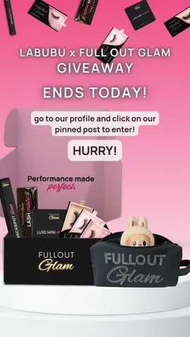 🚨 LAST CALL 🚨 Your shot at the Labubu x Full Out Glam drop is ending in HOURS. 🕖 Giveaway closes TODAY at 7 PM EST — once it’s gone, it’s gone gone. 👀✨ Don’t be the one watching everyone else unbox it 👏 🎯 Enter NOW or miss it forever. To enter head over to our profile and click on the pinned post (with the labubu) #FullOutGlam #Labubu #Giveaway #LastChance #CheerTok #MakeupTok #MagneticLashes #GameDayGlam #CheerStyle #SquadGoals #TikTokGiveaway #CheerLife #FullOutEnergy #CheerGirl