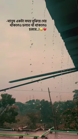 -মানুষ একটা সময় বুঝিয়ে দেয় থাকলেও চলবে না থাকলেও চলবে..!😅💔
