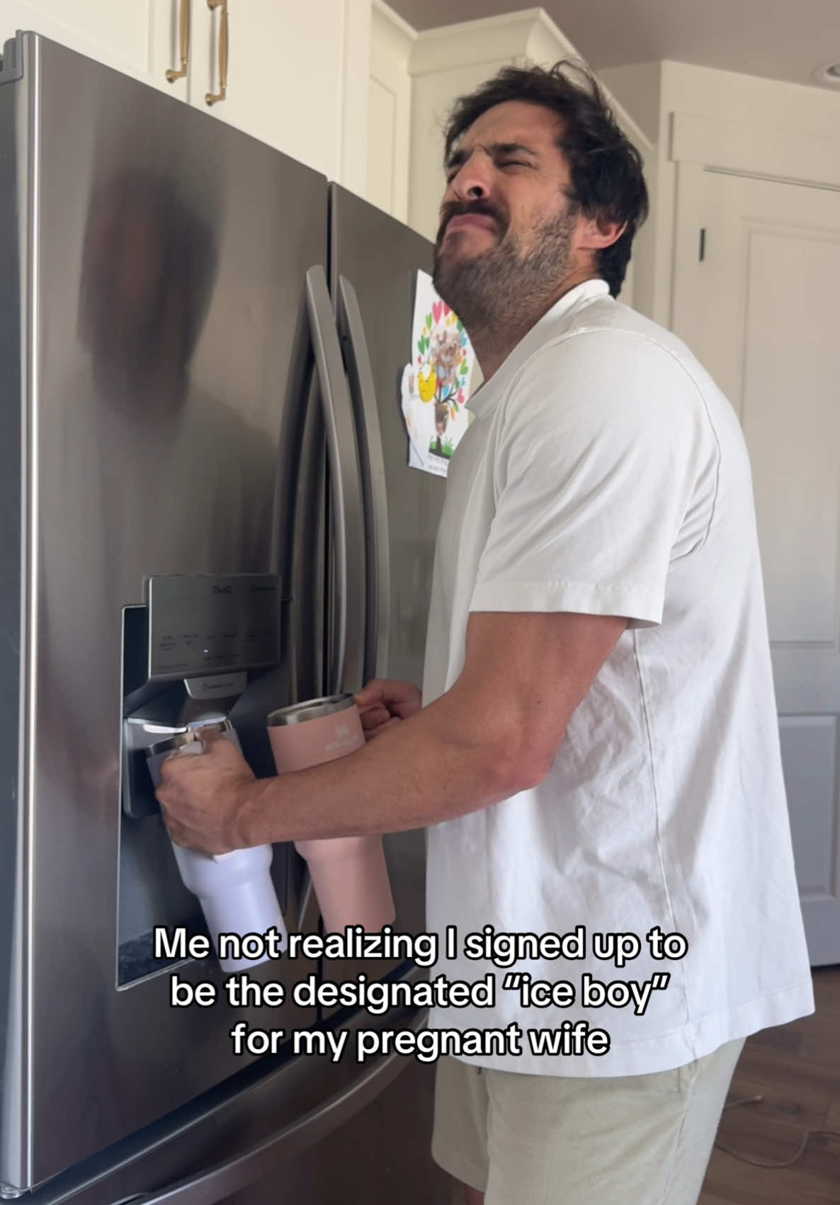 Do any other pregnant moms eat as much ice as my wife does? 🤣🧊 #pregnant #pregnancyhumor #pregnantlife #moms #MomsofTikTok #parentsoftiktok #husbandandwife #foryoupage #fyp #viral