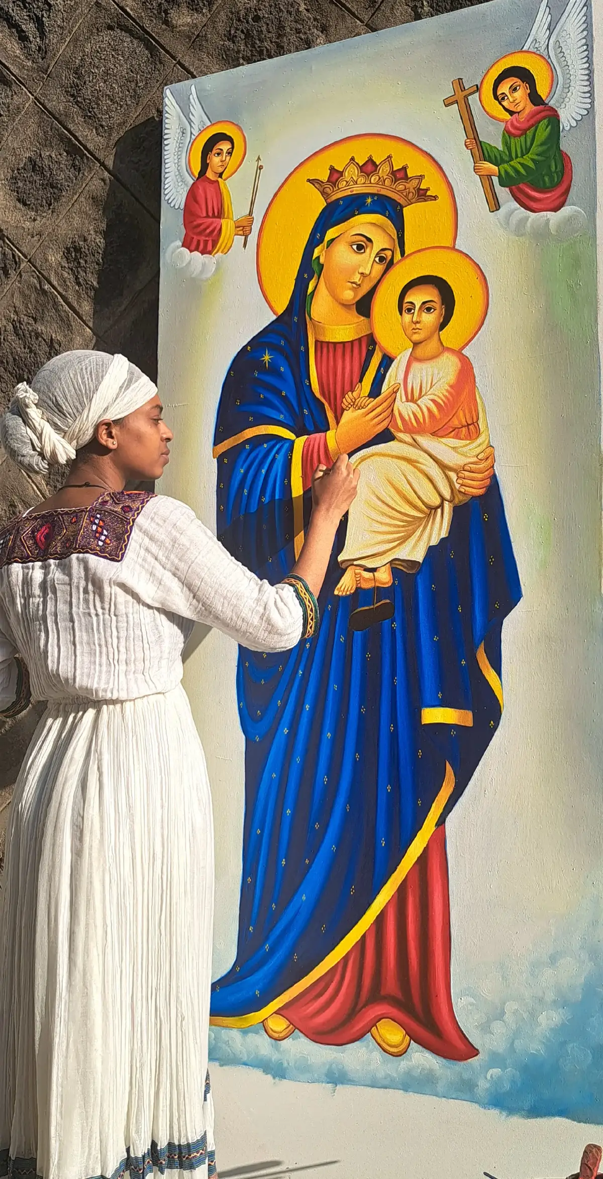 #ማርያም_ወለላዬ ❤ #ቅዱሳት_ሥዕላት  #ሠዓሊት_ማርታ_ኃይሉ  #ሠዓሊ_ሰሎሞን_አበበ 