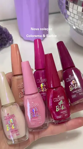 apresentando todas as cores da nova coleção Colorama & Barbie 💕 me conta aqui qual cor você mais gostou e ideias de misturinhas pra testar com essas cores lindasss ✨ encontrei a coleção completa no Mercado Livre 🔍 ID: ABANC8-YRG2   #unhas #esmaltes #barbie #MercadoLivreModa #OMelhorDaBeleza @Mercado Livre Moda 