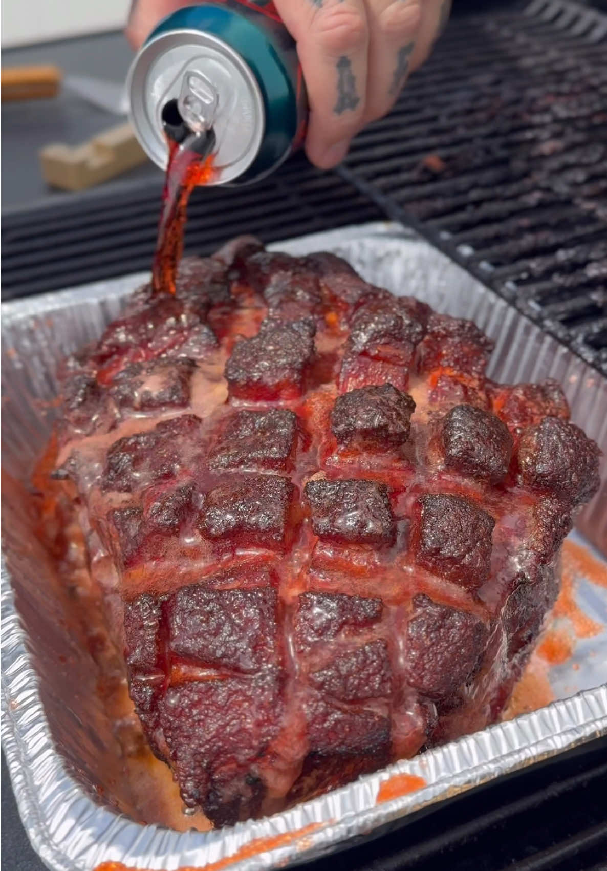Smoked and Marinated Cherry Dr Pepper Pulled Pork and a lot of heavy breathing 🤷🏻‍♂️ . . #kendrickbbq #traegergrills #pulledpork #porkbutt #bbq @Traeger Grills @MEATER 