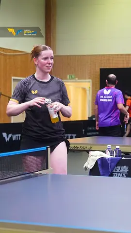 Britt Eerland gets ready to fight for that Round of 32 spot 💥 She takes on Adriana Diaz - LIVE now on Table 2 👀 #EuropeSmash #TableTennis